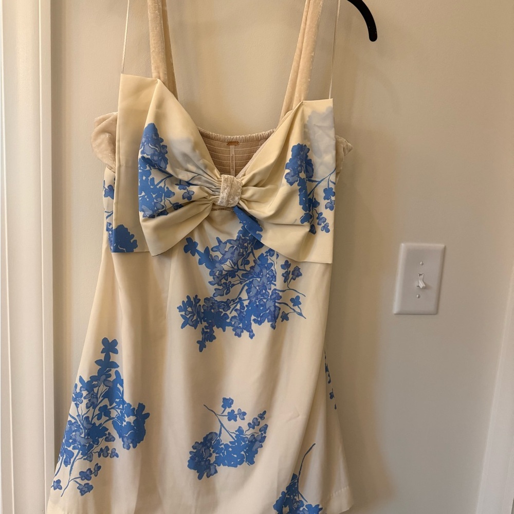 Free People Tie a Bow Mini Dress
